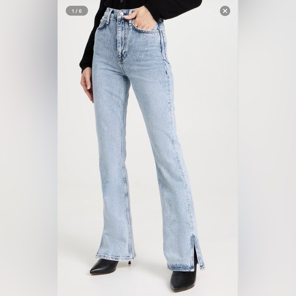 rag & bone Light Wash Flare Jeans